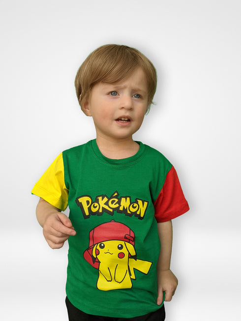 Pokemon Printed T-Shirt (Green)