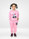 Panda In Headphones Fleece Suit (Pink)