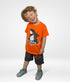 Cool Shark Cotton Short Set (Orange/Grey)