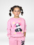 Panda In Headphones Fleece Suit (Pink)