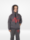 Hooded Fortnite Fleece Suit (Dark Grey)