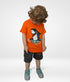 Cool Shark Cotton Short Set (Orange/Grey)