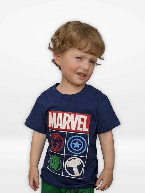 Marvel Printed T-Shirt (Navy)