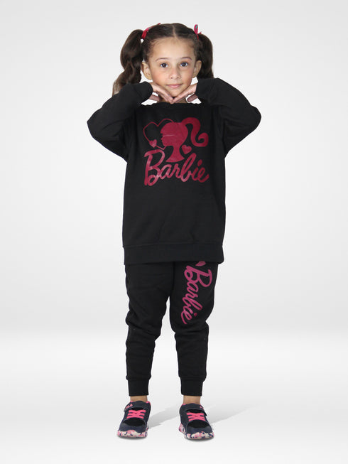 Barbie Printed Fleece Suit (Black)