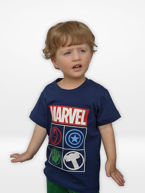 Marvel Printed T-Shirt (Navy)