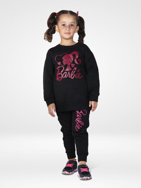 Barbie Printed Fleece Suit (Black)