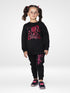 Barbie Printed Fleece Suit (Black)