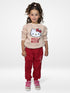 Hello Kitty Fleece Suit (Peach/Red)