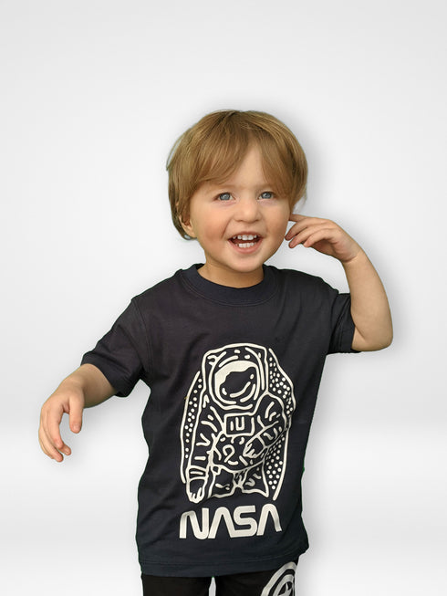 Nasa Astronaut Printed T-Shirt (Navy)