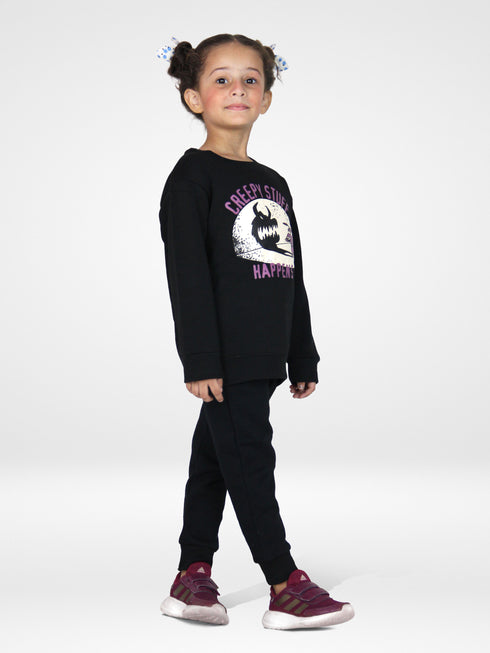 Courage Printed Fleece Suit (Black)