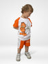 Angry Garfield Short Set (Orange/White)
