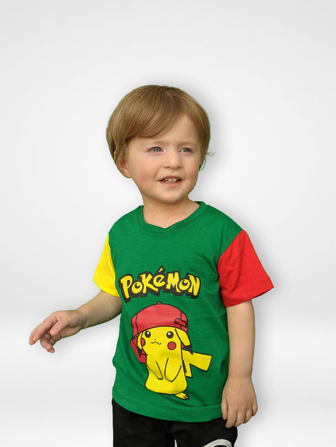Pokemon Printed T-Shirt (Green)