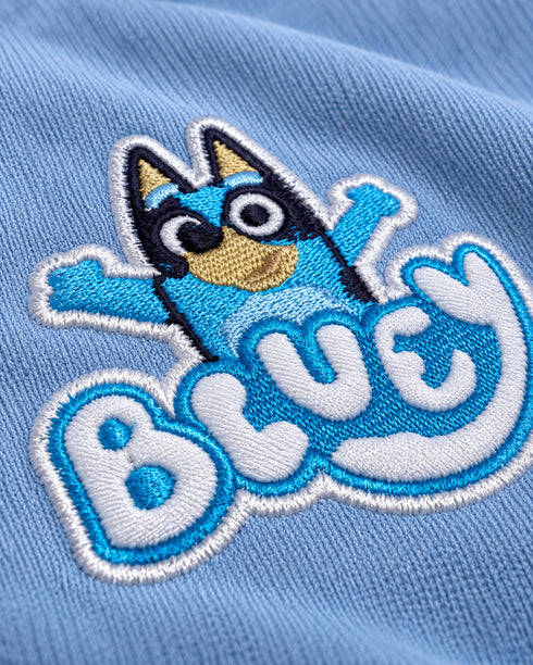 The Bluey Embroidered Varsity Fleece Suit (Sky Blue & White)