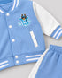 The Bluey Embroidered Varsity Fleece Suit (Sky Blue & White)