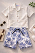 Imported Embroidered Shirt Floral Short Set