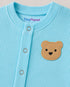 Embroidered Teddy Bear Soft Ribbed Romper