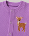 Embroiderd Cozy Fawn Soft Ribbed Romper