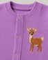 Embroiderd Cozy Fawn Soft Ribbed Romper