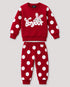 The Polka Bunny Fleece Suit (Cherry Red)