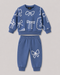 The Ribbon Charm Fleece Suit (Dusty Blue)