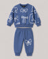 The Ribbon Charm Fleece Suit (Dusty Blue)