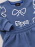 The Ribbon Charm Fleece Suit (Dusty Blue)
