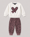 The Leopard Love Fleece Suit (Off-White & Mauve)