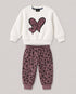 The Leopard Love Fleece Suit (Off-White & Mauve)