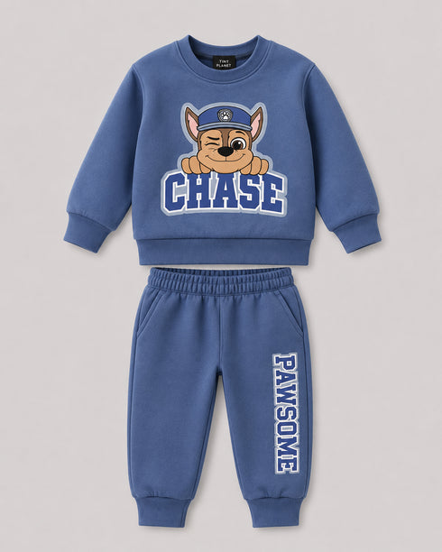 The Pawsome Patrol Fleece Suit (Denim Blue)
