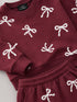The Ribbon Themed Fleece Suit (Maroon)