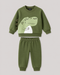 The Dino Charm Fleece Suit (Army Green)