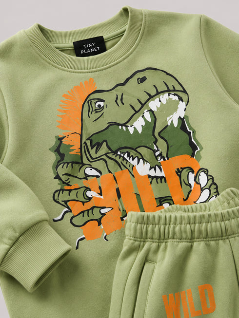 The Wild Rex Fleece Suit (Sage Green)