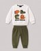 The Dino Roar Fleece Suit (Off-White & Dark Green)