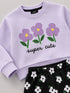 The Floral Dream Fleece Suit (Lilac & Black)