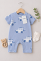 Blue Car Soft Cotton Romper