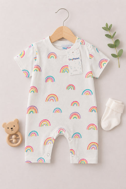 Rainbow Joy Soft Cotton Romper