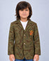 Royal Scribble Imported Cotton Blazer (Green)