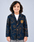 Royal Scribble Imported Cotton Blazer (Deep Navy)