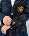 Royal Scribble Imported Cotton Blazer (Deep Navy)