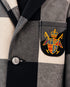 Royal Scribble Imported Cotton Blazer (Black & Ivory)