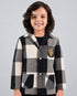 Royal Scribble Imported Cotton Blazer (Black & Ivory)