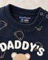 Daddy's Little Cub Fleece Sleepsuit (Navy Blue)