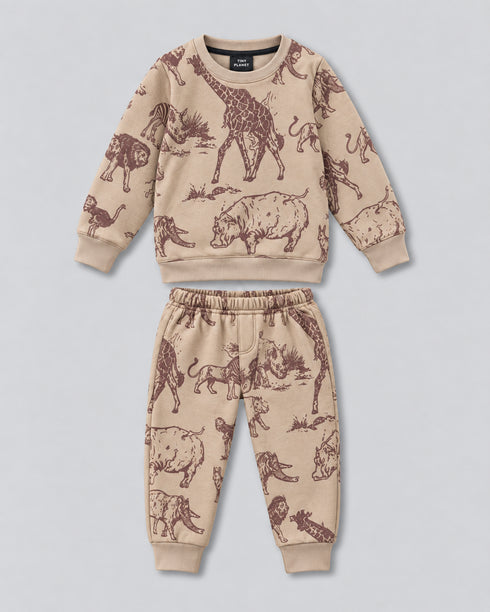 The Safari Trails Fleece Suit (Beige)