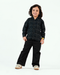Checkered Imported Stetchable Wash & Wear 2 Piece Set (Dark Charcoal & Black)