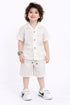 Imported Netted Shirt Stretch Cotton Short Set