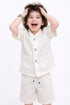 Imported Netted Shirt Stretch Cotton Short Set