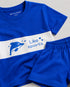 Dolphin Dash Cotton Short Set (Pacific Blue)