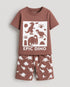 Epic Dino Cotton Short Set (Terracotta)
