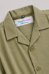 Imported Irish Linen Button Down Short Set (Olive Green)