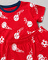 The Game Day Cotton Short Set (Red)